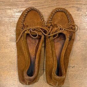 Minnetonka Brown Suede Moccasins